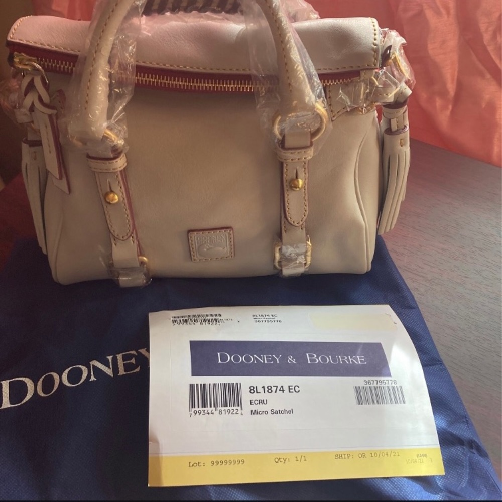 Dooney and Bourke Micro Florentine satchel in Ecru